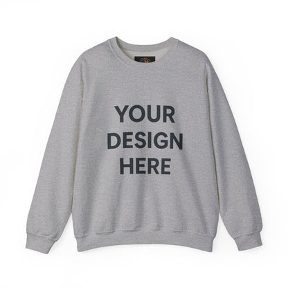 Custom Gildan 18000 Crewneck Sweatshirt | Personalized Heavy Blend Fleece Pullover | Custom Logo, Text, or Design | Unisex Cozy Cotton-Poly Sweatshirt