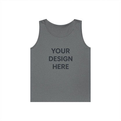 Custom Gildan 5200 Heavy Cotton Tank Top Personalized Sleeveless Shirt Custom Logo, Text, or Design Unisex Classic Fit Summer Tee