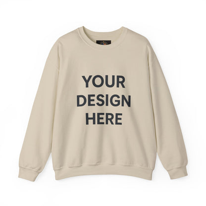 Custom Gildan 18000 Crewneck Sweatshirt | Personalized Heavy Blend Fleece Pullover | Custom Logo, Text, or Design | Unisex Cozy Cotton-Poly Sweatshirt
