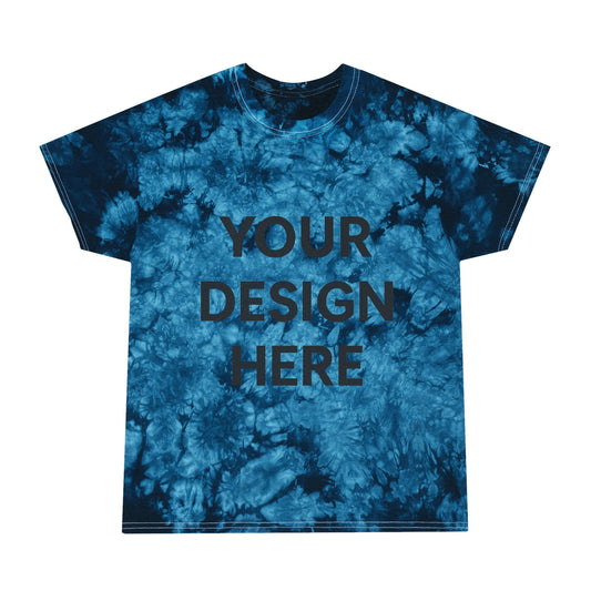 Custom Gildan 5000 Crystal Tie-Dye T-Shirt Personalized Heavy Cotton Tee Ice-Wash Marble Effect Design Custom Logo, Text, or Artwork