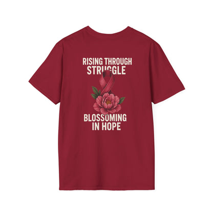 Hope Blossom T-Shirt | Inspirational Quote Tee, Gift for Loved Ones, Awareness Shirt, Motivational Apparel, Casual Wear