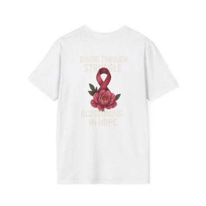 Hope Blossom T-Shirt | Inspirational Quote Tee, Gift for Loved Ones, Awareness Shirt, Motivational Apparel, Casual Wear