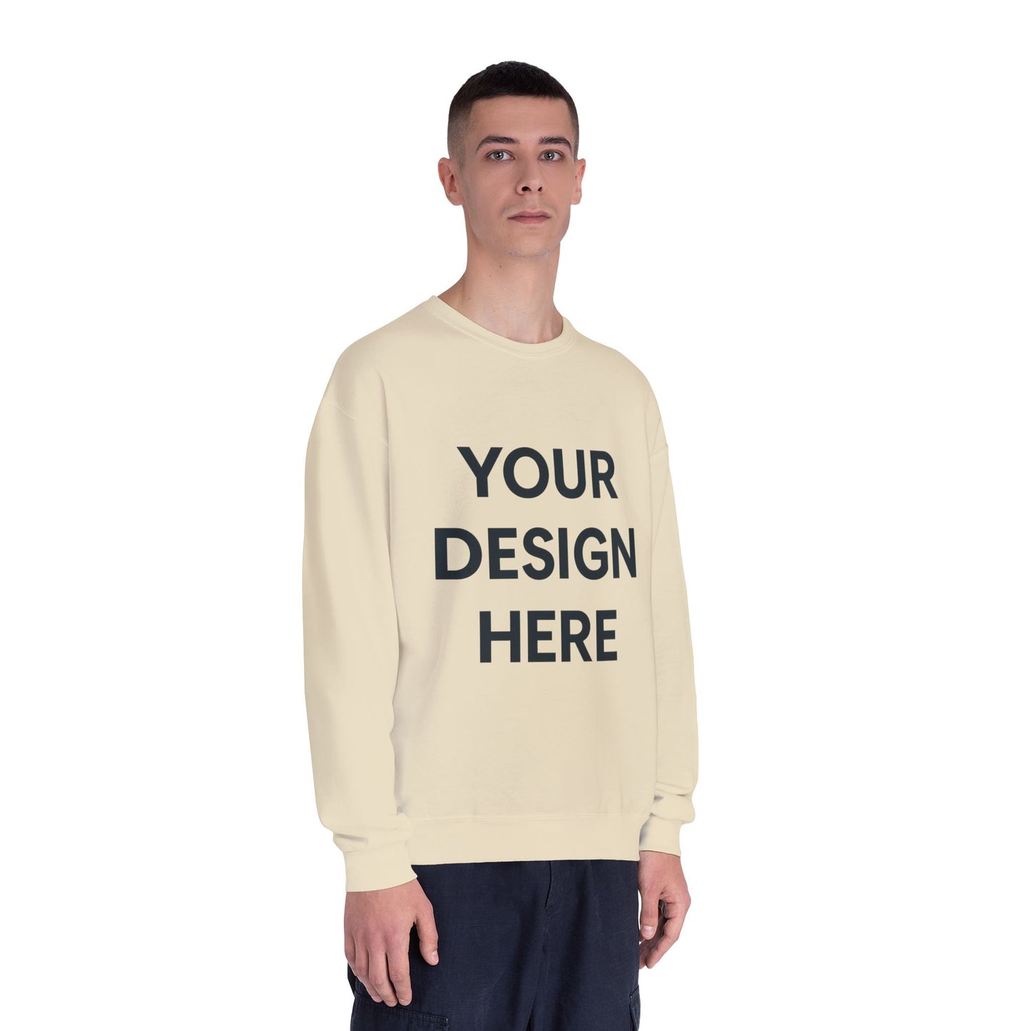 Custom Jerzees 562MR NuBlend Crewneck Sweatshirt Personalized Fleece Pullover Custom Logo, Text, or Design Soft Midweight Unisex Sweatshirt
