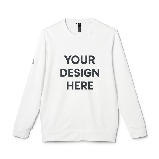 Custom Adidas Fleece Crewneck Sweatshirt Personalized Performance Pullover Soft Midweight Cotton-Poly Blend Custom Logo or Embroidery