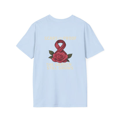 Inspirational Garden T-Shirt, Softstyle Tee, Motivational Shirt, Flower Print, Gift for Cancer Awareness, Supportive Apparel