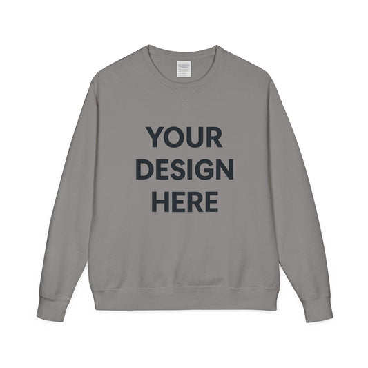 Custom Hanes GDH400 ComfortWash Crewneck Sweatshirt Personalized Garment-Dyed Fleece Pullover Vintage Soft Cotton Blend Custom Logo, Text, or Design