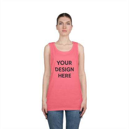 Custom Gildan 5200 Heavy Cotton Tank Top Personalized Sleeveless Shirt Custom Logo, Text, or Design Unisex Classic Fit Summer Tee