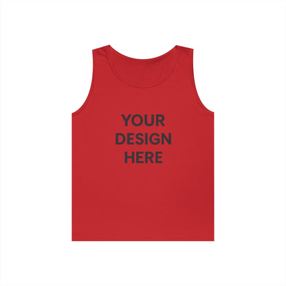 Custom Gildan 5200 Heavy Cotton Tank Top Personalized Sleeveless Shirt Custom Logo, Text, or Design Unisex Classic Fit Summer Tee