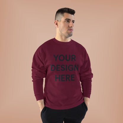 Custom Hanes P160 EcoSmart Crewneck Sweatshirt Personalized Eco-Friendly Fleece Pullover Sustainable Cotton-Poly Blend Custom Logo, Text, or Design