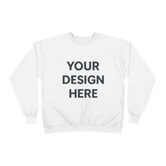 Custom Hanes P160 EcoSmart Crewneck Sweatshirt Personalized Eco-Friendly Fleece Pullover Sustainable Cotton-Poly Blend Custom Logo, Text, or Design