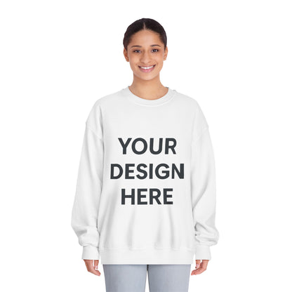 Custom Gildan 12000 DryBlend Crewneck Sweatshirt Personalized Moisture-Wicking Fleece Pullover Custom Logo, Text, or Design Unisex Cotton-Poly Sweatshirt