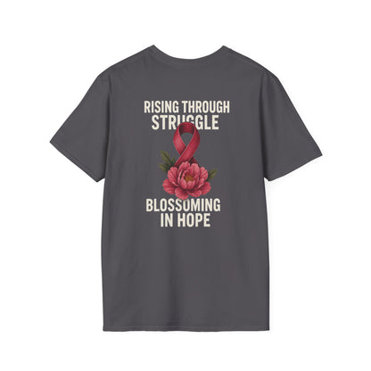 Hope Blossom T-Shirt | Inspirational Quote Tee, Gift for Loved Ones, Awareness Shirt, Motivational Apparel, Casual Wear
