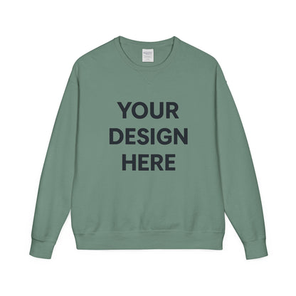 Custom Hanes GDH400 ComfortWash Crewneck Sweatshirt Personalized Garment-Dyed Fleece Pullover Vintage Soft Cotton Blend Custom Logo, Text, or Design