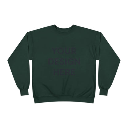Custom Hanes P160 EcoSmart Crewneck Sweatshirt Personalized Eco-Friendly Fleece Pullover Sustainable Cotton-Poly Blend Custom Logo, Text, or Design