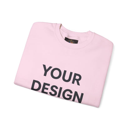Custom Gildan 18000 Crewneck Sweatshirt | Personalized Heavy Blend Fleece Pullover | Custom Logo, Text, or Design | Unisex Cozy Cotton-Poly Sweatshirt