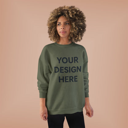 Custom Hanes P160 EcoSmart Crewneck Sweatshirt Personalized Eco-Friendly Fleece Pullover Sustainable Cotton-Poly Blend Custom Logo, Text, or Design