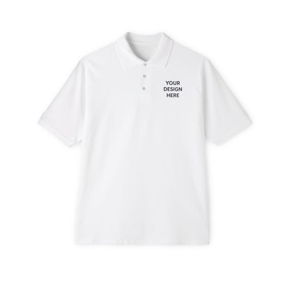 Custom Jerzees 443M Polo Shirt Personalized Piqué Polo Embroidered or Printed Logo Shirt Unisex Short Sleeve Polo for Work, Events & Promotions
