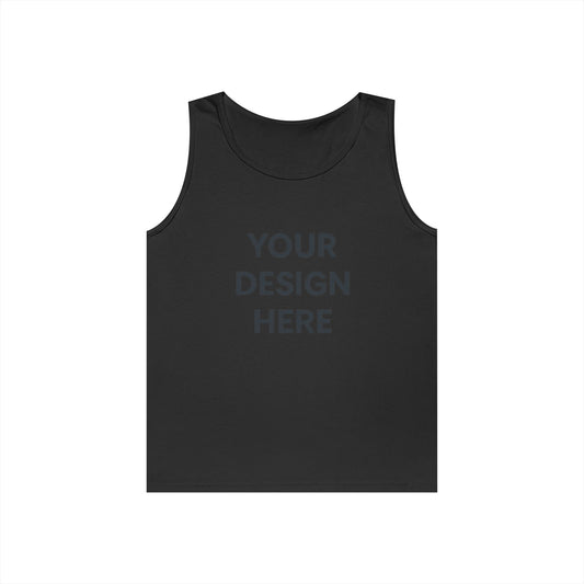 Custom Gildan 5200 Heavy Cotton Tank Top Personalized Sleeveless Shirt Custom Logo, Text, or Design Unisex Classic Fit Summer Tee