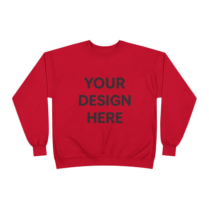 Custom Hanes P160 EcoSmart Crewneck Sweatshirt Personalized Eco-Friendly Fleece Pullover Sustainable Cotton-Poly Blend Custom Logo, Text, or Design