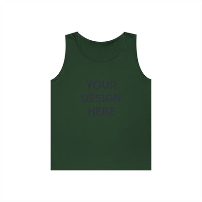 Custom Gildan 5200 Heavy Cotton Tank Top Personalized Sleeveless Shirt Custom Logo, Text, or Design Unisex Classic Fit Summer Tee