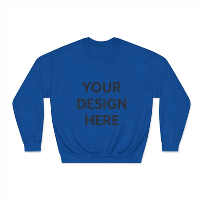 Custom Gildan 12000 DryBlend Crewneck Sweatshirt Personalized Moisture-Wicking Fleece Pullover Custom Logo, Text, or Design Unisex Cotton-Poly Sweatshirt