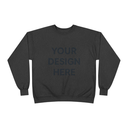 Custom Hanes P160 EcoSmart Crewneck Sweatshirt Personalized Eco-Friendly Fleece Pullover Sustainable Cotton-Poly Blend Custom Logo, Text, or Design