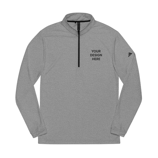 Custom Adidas A401 Quarter-Zip Pullover Personalized Performance Sweatshirt Moisture-Wicking Athletic Top Custom Logo or Embroidery