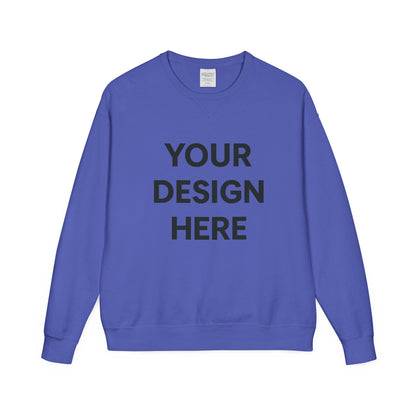 Custom Hanes GDH400 ComfortWash Crewneck Sweatshirt Personalized Garment-Dyed Fleece Pullover Vintage Soft Cotton Blend Custom Logo, Text, or Design