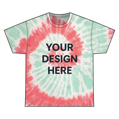 Custom Gildan 5000 Tie-Dye T-Shirt Personalized Heavy Cotton Tee Vibrant Swirl Design Custom Logo, Text, or Artwork Unisex Retro Shirt