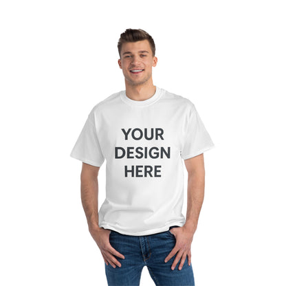 Custom Hanes 5180 Beefy-T Shirt Personalized Heavyweight Cotton Tee Premium Short Sleeve T-Shirt with Custom Logo, Text, or Design