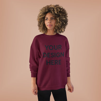 Custom Hanes P160 EcoSmart Crewneck Sweatshirt Personalized Eco-Friendly Fleece Pullover Sustainable Cotton-Poly Blend Custom Logo, Text, or Design