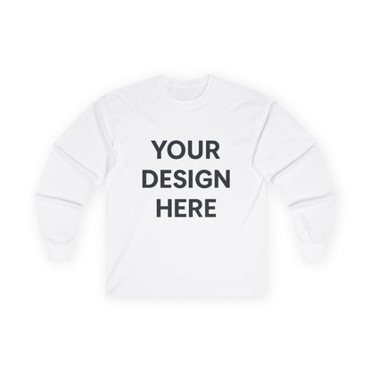 Custom Gildan 2400 Ultra Cotton Long Sleeve T-Shirt Personalized Heavyweight Tee Custom Logo, Text, or Design Unisex Durable Cotton Shirt