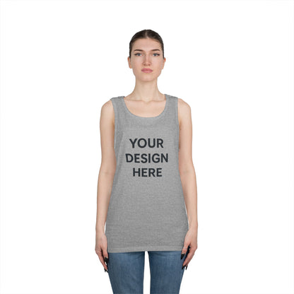 Custom Gildan 5200 Heavy Cotton Tank Top Personalized Sleeveless Shirt Custom Logo, Text, or Design Unisex Classic Fit Summer Tee
