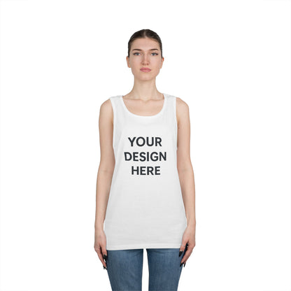 Custom Gildan 5200 Heavy Cotton Tank Top Personalized Sleeveless Shirt Custom Logo, Text, or Design Unisex Classic Fit Summer Tee