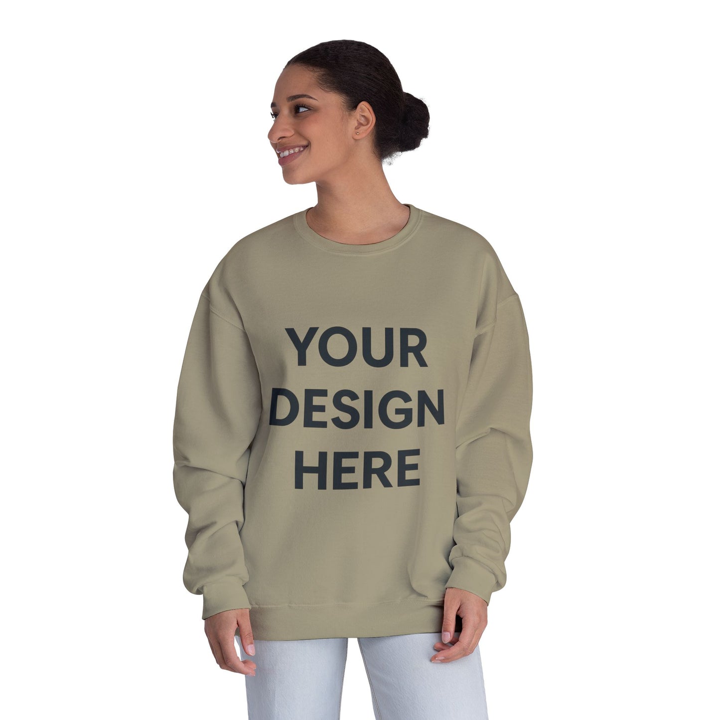 Custom Jerzees 562MR NuBlend Crewneck Sweatshirt Personalized Fleece Pullover Custom Logo, Text, or Design Soft Midweight Unisex Sweatshirt