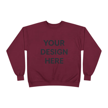 Custom Hanes P160 EcoSmart Crewneck Sweatshirt Personalized Eco-Friendly Fleece Pullover Sustainable Cotton-Poly Blend Custom Logo, Text, or Design