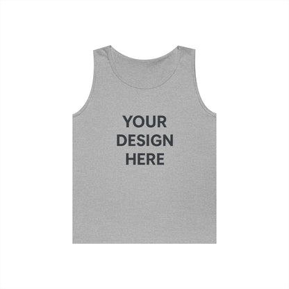 Custom Gildan 5200 Heavy Cotton Tank Top Personalized Sleeveless Shirt Custom Logo, Text, or Design Unisex Classic Fit Summer Tee