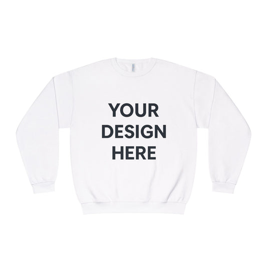 Custom Jerzees 562MR NuBlend Crewneck Sweatshirt Personalized Fleece Pullover Custom Logo, Text, or Design Soft Midweight Unisex Sweatshirt