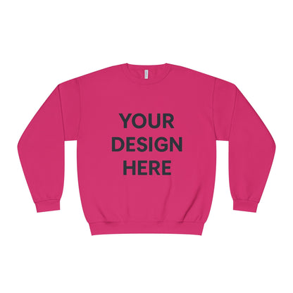 Custom Jerzees 562MR NuBlend Crewneck Sweatshirt Personalized Fleece Pullover Custom Logo, Text, or Design Soft Midweight Unisex Sweatshirt