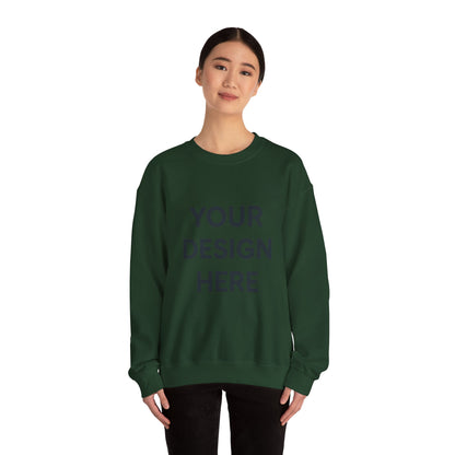 Custom Gildan 18000 Crewneck Sweatshirt | Personalized Heavy Blend Fleece Pullover | Custom Logo, Text, or Design | Unisex Cozy Cotton-Poly Sweatshirt
