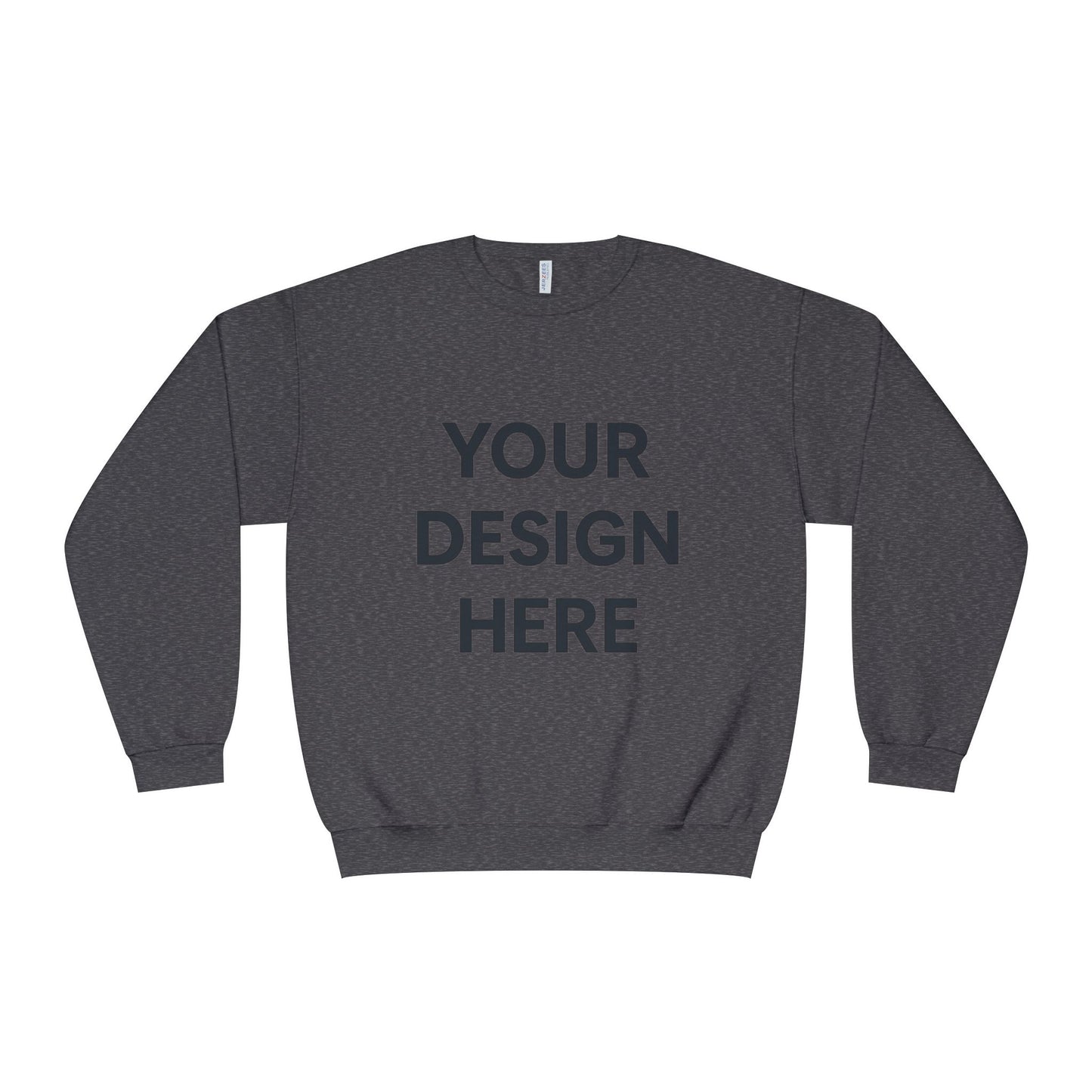 Custom Jerzees 562MR NuBlend Crewneck Sweatshirt Personalized Fleece Pullover Custom Logo, Text, or Design Soft Midweight Unisex Sweatshirt
