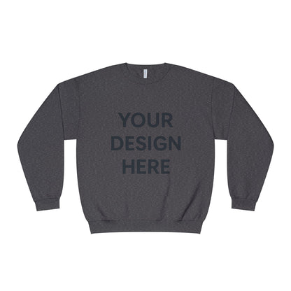 Custom Jerzees 562MR NuBlend Crewneck Sweatshirt Personalized Fleece Pullover Custom Logo, Text, or Design Soft Midweight Unisex Sweatshirt