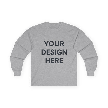 Custom Gildan 2400 Ultra Cotton Long Sleeve T-Shirt Personalized Heavyweight Tee Custom Logo, Text, or Design Unisex Durable Cotton Shirt