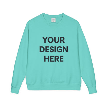 Custom Hanes GDH400 ComfortWash Crewneck Sweatshirt Personalized Garment-Dyed Fleece Pullover Vintage Soft Cotton Blend Custom Logo, Text, or Design