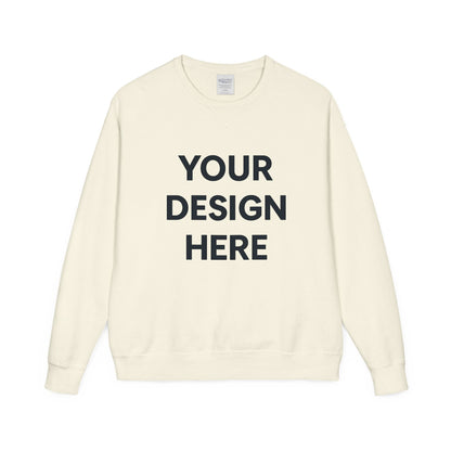 Custom Hanes GDH400 ComfortWash Crewneck Sweatshirt Personalized Garment-Dyed Fleece Pullover Vintage Soft Cotton Blend Custom Logo, Text, or Design