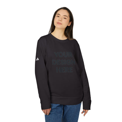 Custom Adidas Fleece Crewneck Sweatshirt Personalized Performance Pullover Soft Midweight Cotton-Poly Blend Custom Logo or Embroidery