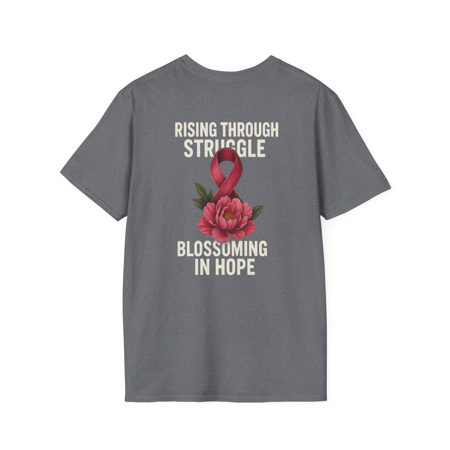 Hope Blossom T-Shirt | Inspirational Quote Tee, Gift for Loved Ones, Awareness Shirt, Motivational Apparel, Casual Wear